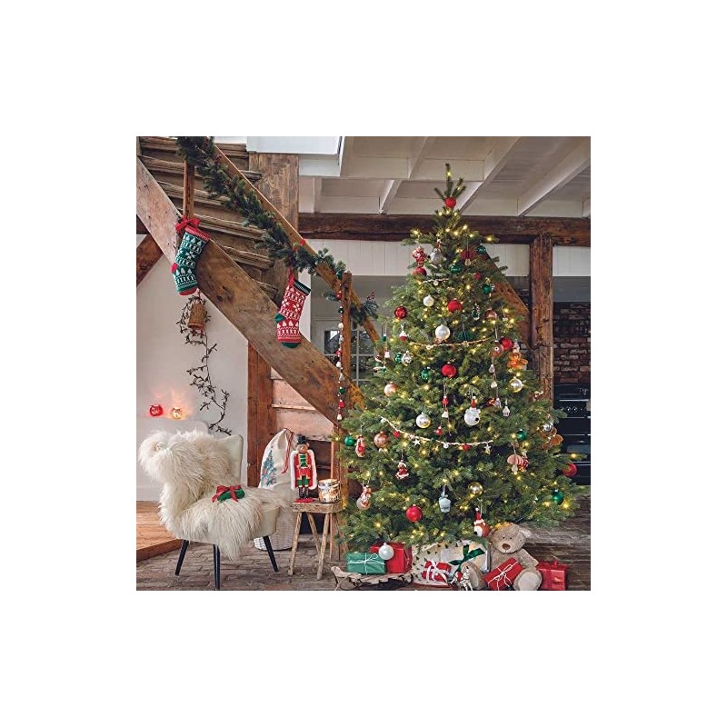 Pack of 16 Christmas Decorations, Christmas Baubles, Glass, 35 mm