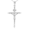 Sterling Silver Passion Cross INRI Crucifix Pendant Necklace (1.7"), 16"