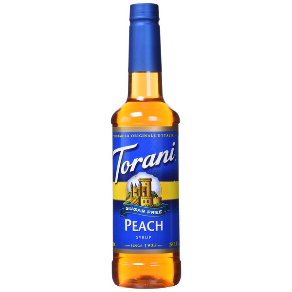 Torani Sugar Free Syrup, Peach, 25.4 Ounce (Pack of 1)