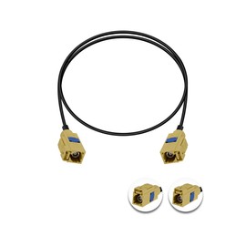 Vecys Fakra K Curry Female Cable RG174 20 in / 50 cm Fakra Curry Code K Female to Female Compatible with Car Vehicle Radio Stereo Receiver Tuner