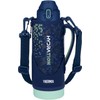 THERMOS Vacuum Insulated Sports Bottle 1L Navy Mint, Cool-Only, with