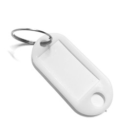 Pack of 100 Key Fobs, Writeable Key Tags, Key Ring Labels, Key Labels for Home, Office, Pet ID Suitcase, 10 Colours