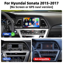 SIXTOP 2+64G Android 13 Car Stereo Radio for Hyundai Sonata 2015 2016 2017 Apple Carplay Android Auto GPS Navigation Mirror Link 9 inch Touch Screen FM RDS Bluetooth WiFi SWC +AHD Camera & MIC