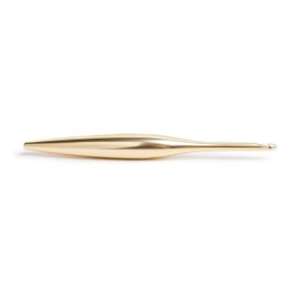 Furls Crochet Hook, Gold Streamline Metal Matte Finish & Polished, Ergonomic Handle Crochet Hooks 7" (Polished, G - 4.00mm)
