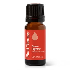 Plant Therapy Germ Fighter Essential Oil Blend Pure, Natural Aromatherapy, for Diffusion & Topical Use, DIY Multi-Surface Cleaner, Hand Cleanser, Home or Office Use, Therapeutic Grade 10 mL (1/3 oz)