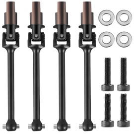 MORFUM RC Hardened Steel Front & Rear Driveshaft Assembly Metal Drive Shaft Front & Rear CVD Driveshafts 4-Pack Upgrades for 1/18 Tra-xxas LaTrax Teton Desert Prerunner SST-Replace Parts 7650