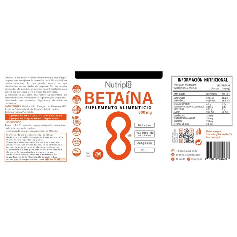 Nutripl8 Betaina