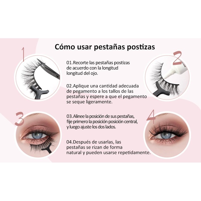 Kit de extensión de pestañas, juego de una sola pieza