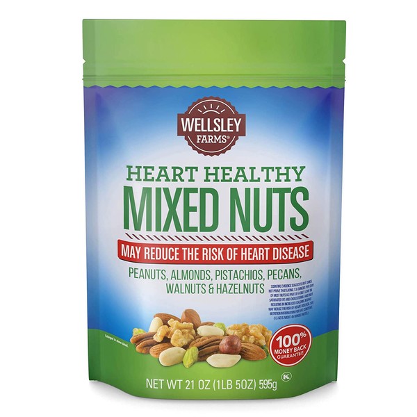 Wellsley Farms Heart Healthy Mixed Nuts, 21 Ounce