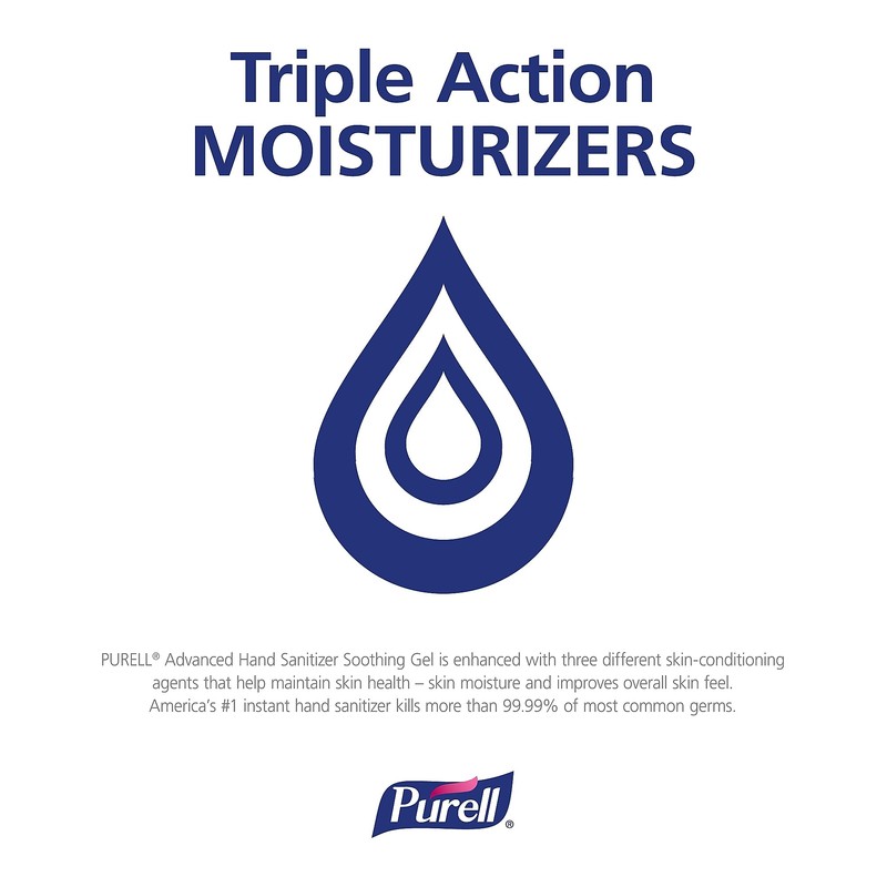 Purell 363912EA Advanced Instant Hand Sanitizer w/Aloe, 12oz Pump Bottle