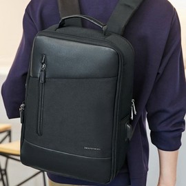 Men's Daily Business Backpack RB531 with TSA Lock Laptop Backpack Black