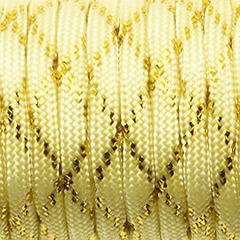 1pcs New Gold Silver Cord 550 Paracord Parachute Cord Lanyard Mil Spec Type III 7 Strand Core 100 FT (PFJ-2)