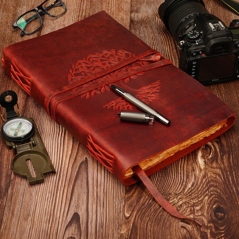 LUXEORIA Tree Of Life Leather Journal for Women and Men,