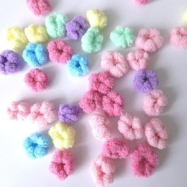 Color Pop Hair Ring Band 2cm 100p Pastel Mix Painless Elastic Hair Tie / 컬러팝 헤어 링밴드2cm 100P 파스텔mix 고무줄 안아픈 머리끈
