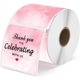 Thermal Stickers,2 Inch Christmas Direct Thermal Labels,Gradient Thermal Printer Label,Adhesive Multipurpose Labels for Logo Design,Address,Name/Price Tag,500 Pcs