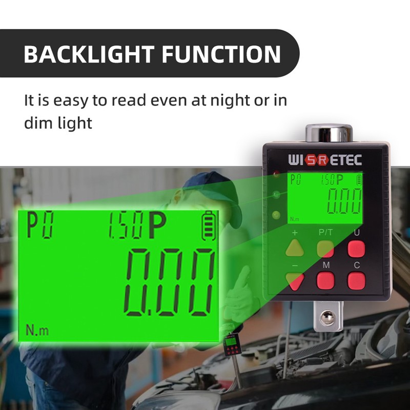 Digital Torque Meter Digital Backlight Display Wrench Torque Tester Two
