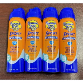 Banana Boat NEW Travel Size 4 banana boat spf 30 coolzone sport spray 1.8oz