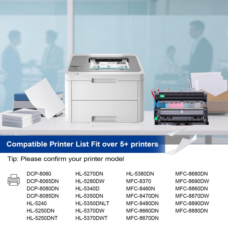 DR620 Black Drum Unit, Up to 52,000 Page Yield 1-Pack