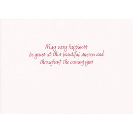 Masterpiece Studios Warmest Wishes 16-Count Boxed Christmas Cards with Foil-Lined Envelopes, 7.8" x 5.6", Decorated Palm Tree (919700)