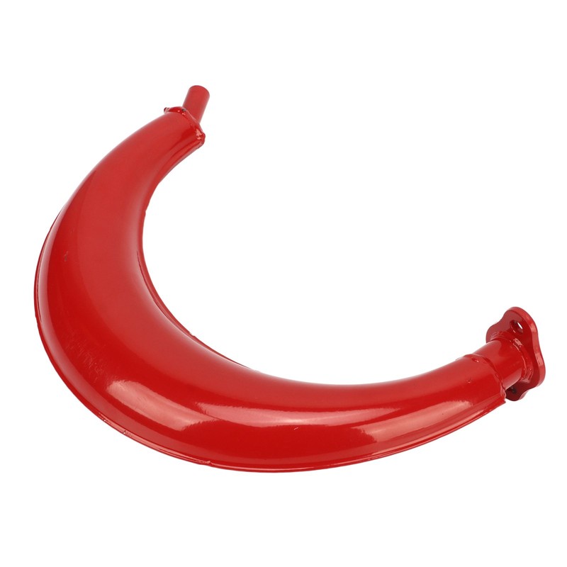 Exhaust Muffler Red Exhaust Silencer Pipe Half Moon Shape 40mm
