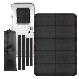 EcoNour RV Magnetic Window Shade for Side Door | Foldable UV Protection Cover | Travel Trailer Window - 4 Hook & Loop Waterproof Oxford Fabric | Universal RV Window Accessories | Medium (25" x 16")