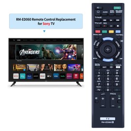 RM-ED060 Ersatz Fernbedienung passend für Sony LCD TV Kompatibel mit KDL-50W829B KDL-42W829B KD-70X8505B KD-65X8505B KD-55X8505B KD-49X8505B KD-49X8505B KDL-50W815B KDL-55W829B KDL-50W829B