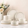 AmorArc Ceramic Dinnerware Set for 4 | Speckled Stoneware Plates