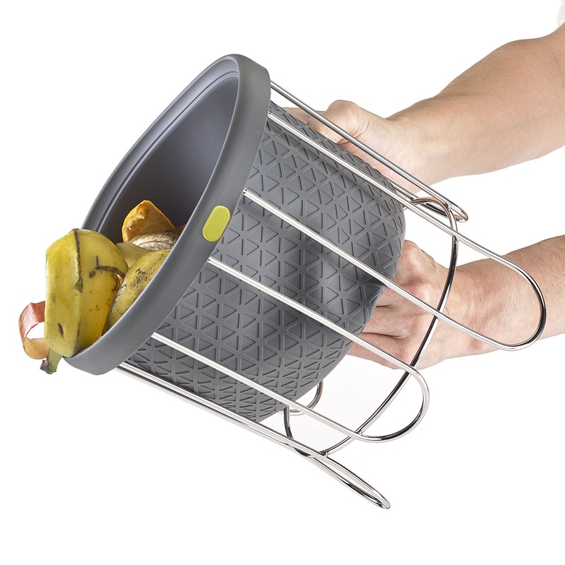 Polder Kitchen Composter-Flexible Silicone Bucket inverts for Emptying and Cleaning