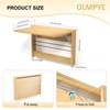 OLMPYE Wall Mounted Folding Table,Wooden Mounted Desk with Iron Bracket,Wall