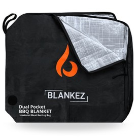 BBQ Blanket for Resting Meat Extra Large, Insulated Meat Resting Bag | Reusable Brisket Blanket for Grilling & Smoking, Smoker Resting Bag for Smoked Meat, Ribs | Gift for Men, Dual-Pocket XL 23in.