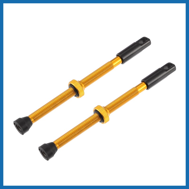 A ABSOPRO 2pcs Aluminum Alloy 80mm Bike Tubeless Valve Stems