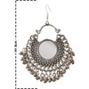Zephyrr Jewellery German Silver Afghani Dangler Hook Chandbali Earrings Mirrors