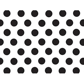 Pack Of 120, Black Domino Alley Dots Tissue 20" X 30" Half Ream Tissue Prints For Packaging， Made In Usa， 100% Recycled