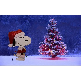32" Peanuts Snoopy in Santa Suit Hammered Metal Christmas Decoration