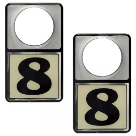 Neutron Motorsports Vintage 80's 90's Automotive Door Lock Scratch Guard Accent Trim Number 8 NOS