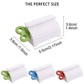 3 Pcs Toothpaste Squeezer Toothpaste Dispenser Rolling Tube Toothpaste Toothpaste Tube Squeezer Toothpaste Squeezer Rollers Squeezer Seat Holder Rolling Tube Tube Toothpaste Squeezer Toothpaste Roller (Red)
