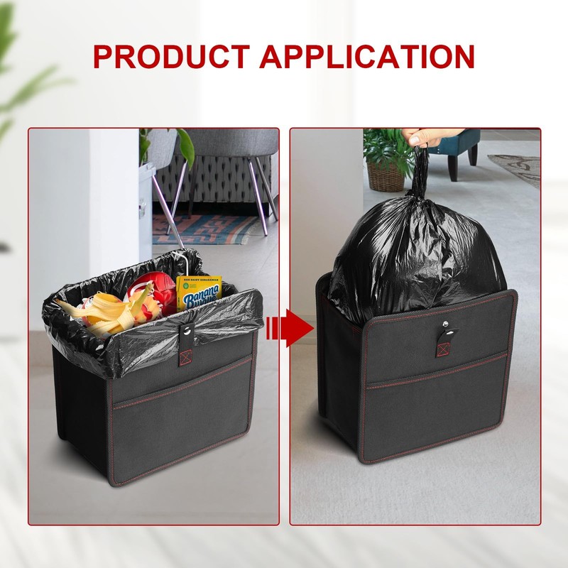 Simple Deluxe Car Trash Can, Leak-Proof Car Garbage Can with