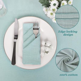 Cotton Cloth Napkins 42 x 42 CM, 6 Pack Reusable Napkins for Parties/Dinners/Weddings/Bar/Cocktail (Green)