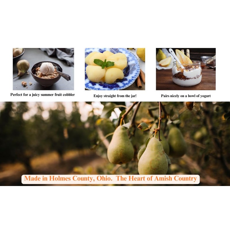 Amish Valley Products Old Fashioned Bartlett Pear Halves Canned Pears