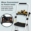 SocTone 4 Step Ladder, Folding Step Stool with Tool Platform,