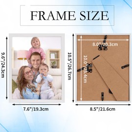 Giftgarden White Picture Frame, 20 x 25 cm, Modern Photo Frame for 25 x 20 Photos and Pictures, Smooth Slim Design, Wall or Table Stand - Single
