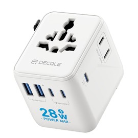 decqle Travel Adaptor Worldwide Z12 White