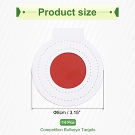 PATIKIL Microfiber Bullseye Targets 8cm, 14Pcs Competition Game Target Shooting Practice Fabric Pad Disc Accuracy Training Tool Outdoor Hunting Accessories