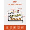 Sweese 3 Tiered Serving Stand, Foldable Rectangular Food Display Stand