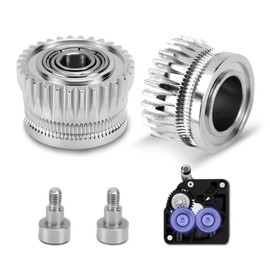 Extruder Gears for Creality K1 K1C K1 Max Ender 3 v3 Ender 3 V3 Plus Nickel-Plated Hardened Steel 3D Printers Accessories with Screws Pack of 2
