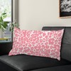 PrintingCo Throw Pillow Cover Pink Cheetah Leopard Print Lumbar Pillow