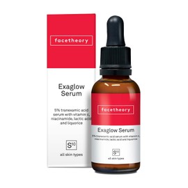 facetheory Exaglow Serum S10 - Tranexamic Acid Serum, Lighten Dark Spots, Fights Hyperpigmentation, 5% Tranexamic Acid, Vitamin C and Liquorice Vegan and Cruelty-Free, Made in the UK | 1.0 Fl Oz