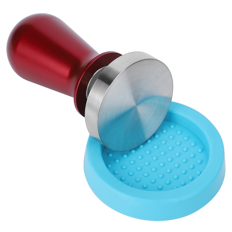 57.5mm Stainless Steel Coffee Tamper Flat Base Elastic Coffee Bean