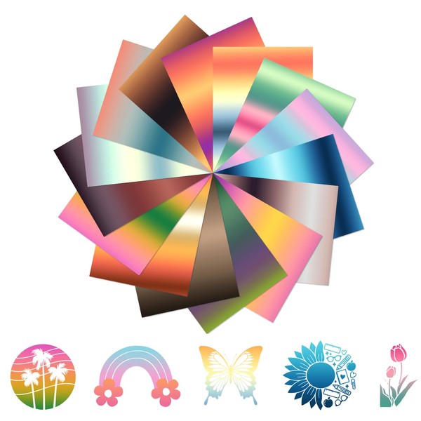 HTVSTD Gradient Wärmeübertragung Vinyl - 15 Pcs 12 * 10