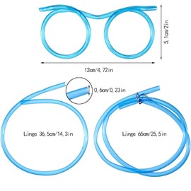 Plastic Straws, Novelty Glasses Straws, Plastic Straws, Party Gadgets, 12 Pieces Straw Glasses, Reusable Straw Glasses, 8 Colours, Flexible Multicoloured Straws